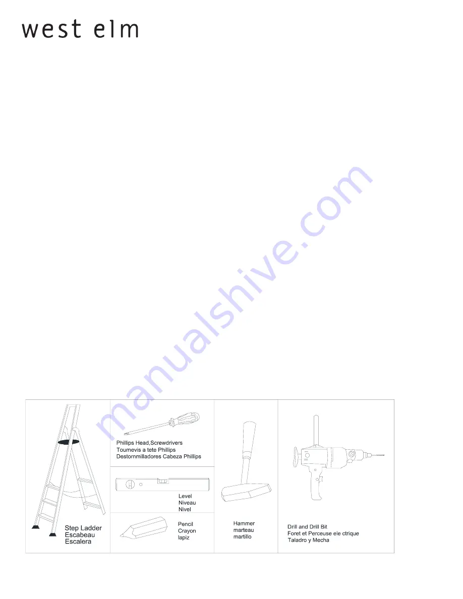 West Elm Wood and Glass Shelf Light Assembly Instructions Download Page 1