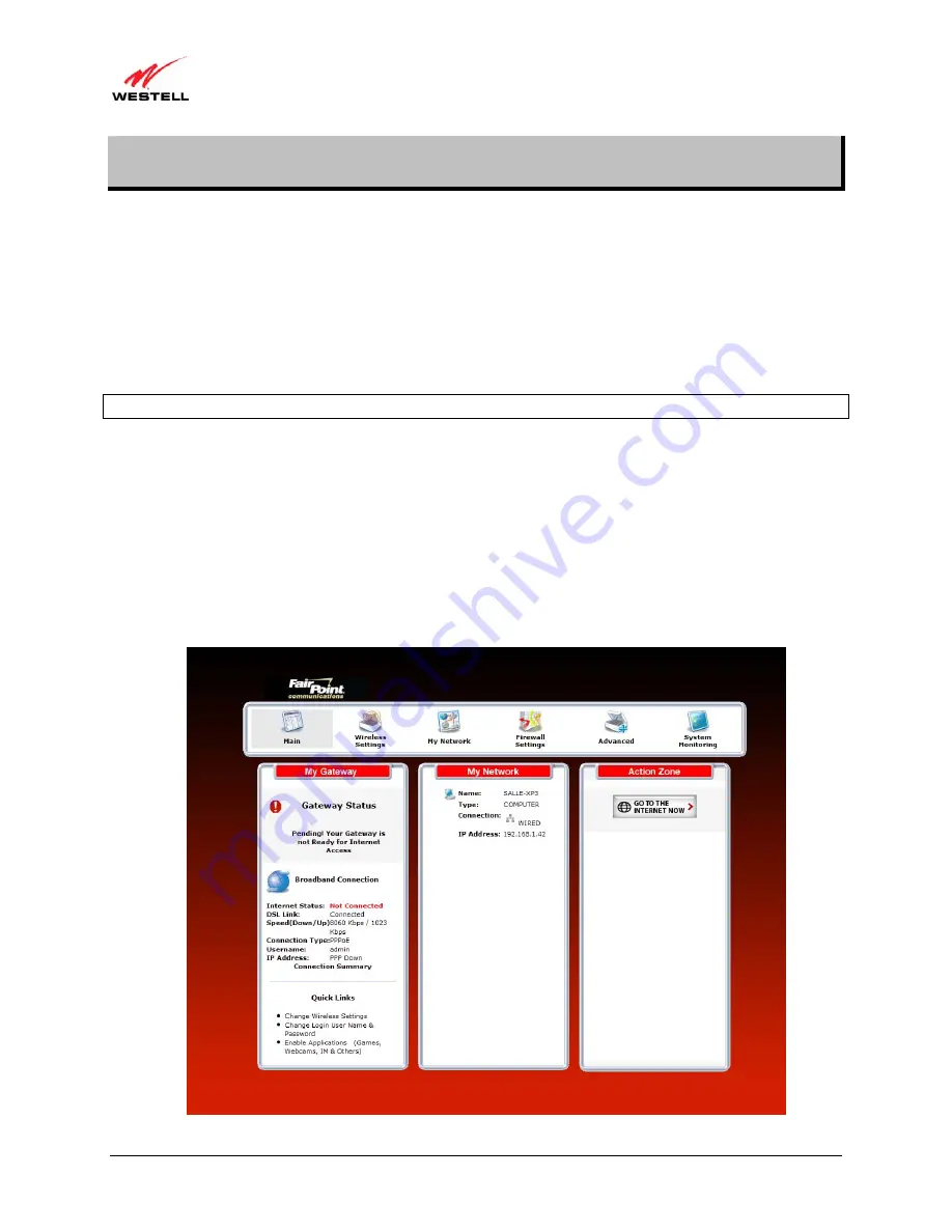 Westell VersaLink 7550 User Manual Download Page 35