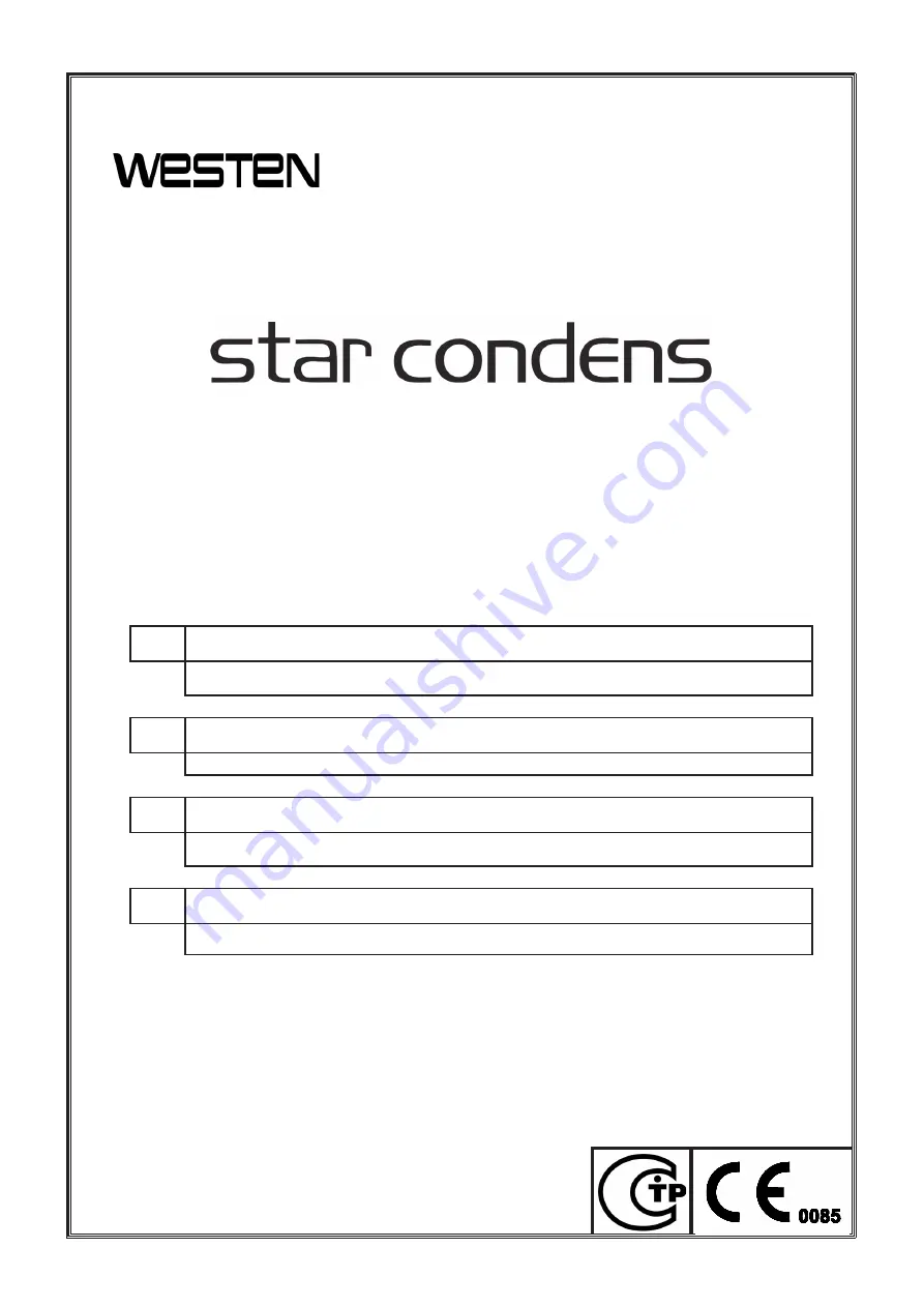 Westen STAR CONDENS Instruction Manual For Users And Fitters Download Page 1