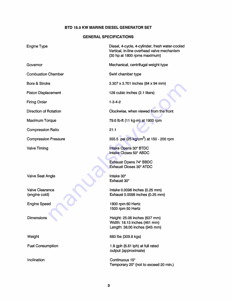 Westerbeke 12.0BTD50-HERTz Operator'S Manual Download Page 8