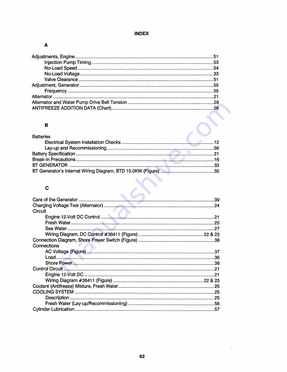 Westerbeke 12.0BTD50-HERTz Operator'S Manual Download Page 67