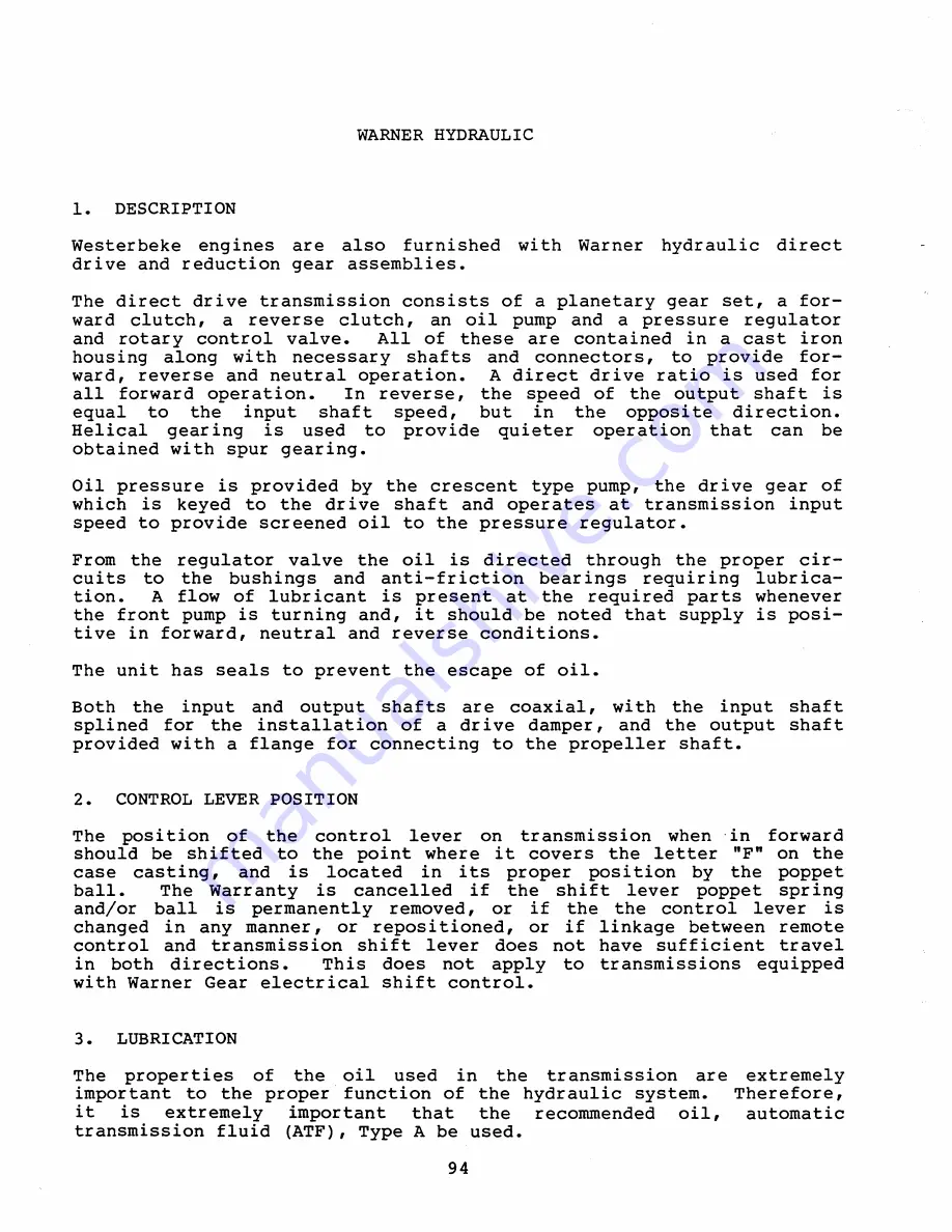 Westerbeke 16.0 WTA - 50 Hz Technical Manual Download Page 97