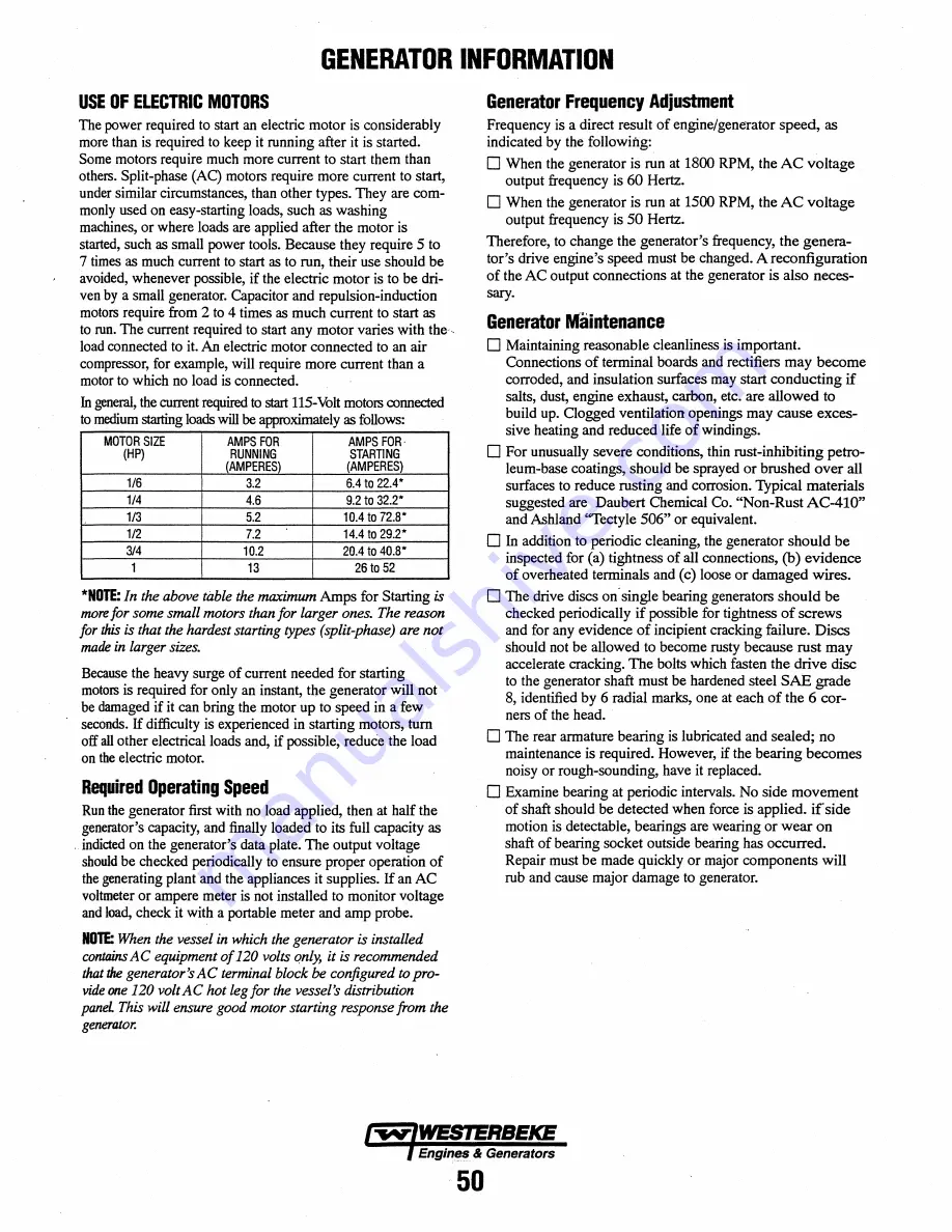 Westerbeke 16.0KW-60Hz BED Service Manual Download Page 56