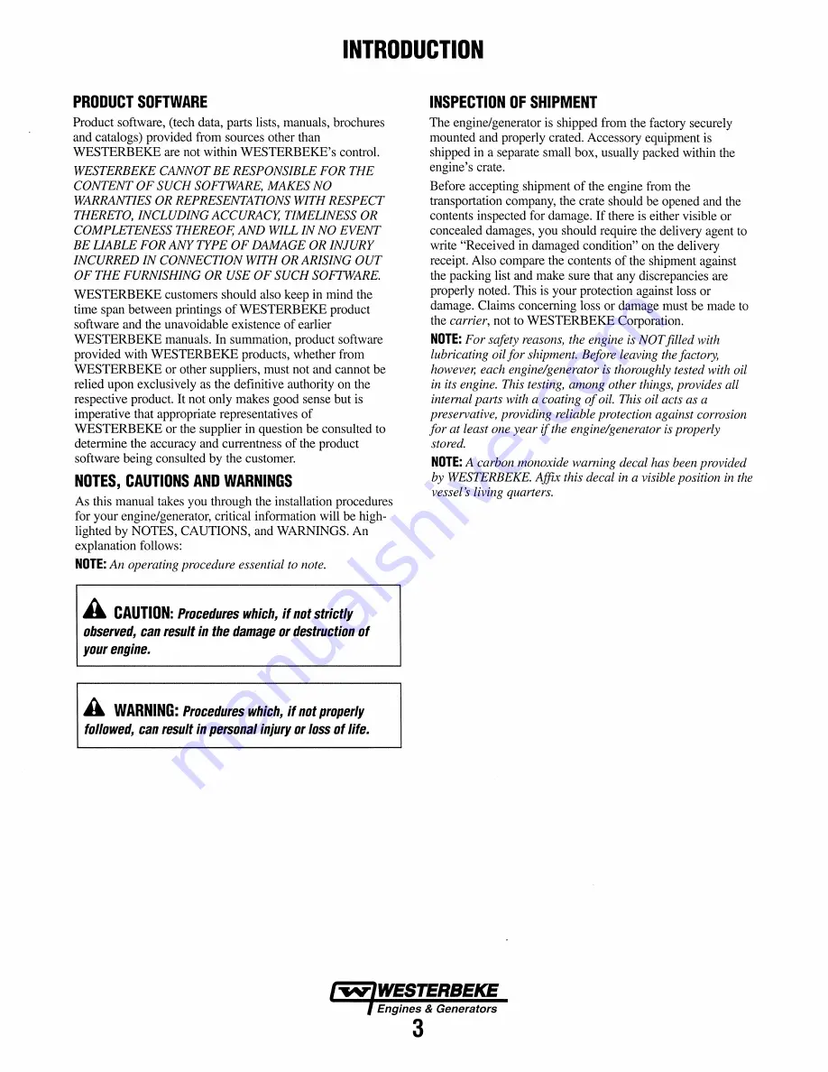 Westerbeke 20.0 SBEGA Installation Manual Download Page 11