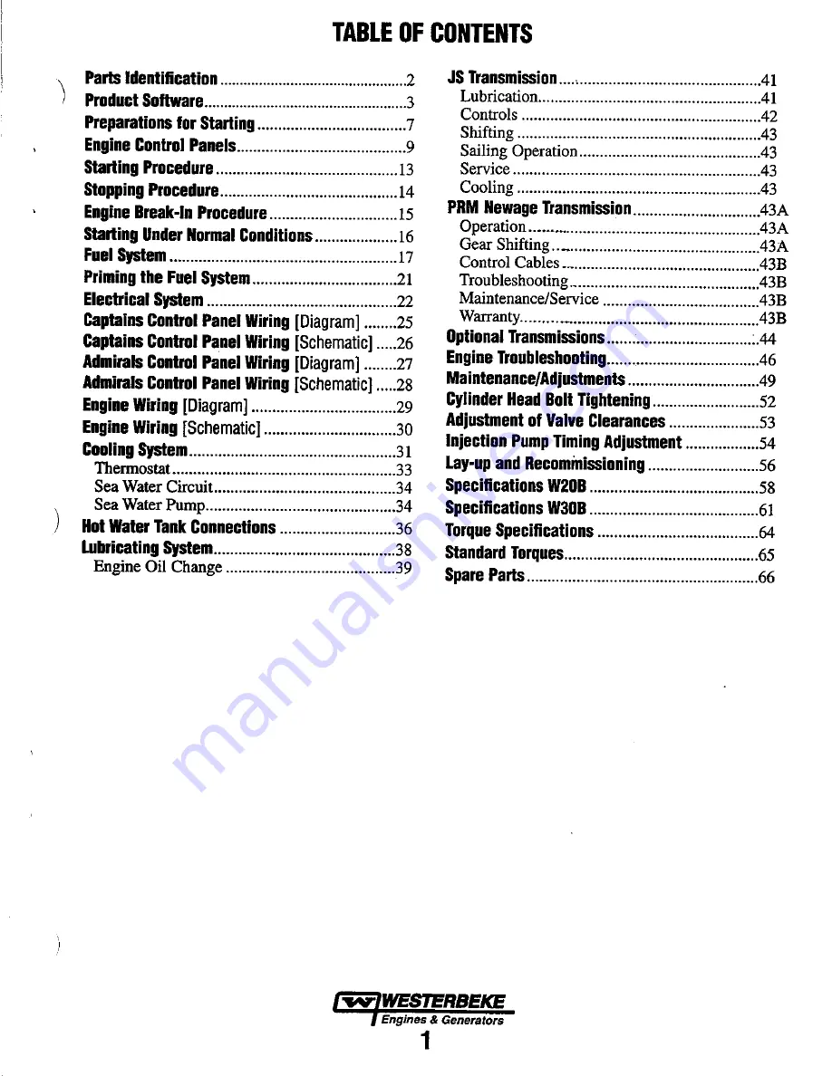 Westerbeke 20B TWO Operator'S Manual Download Page 7