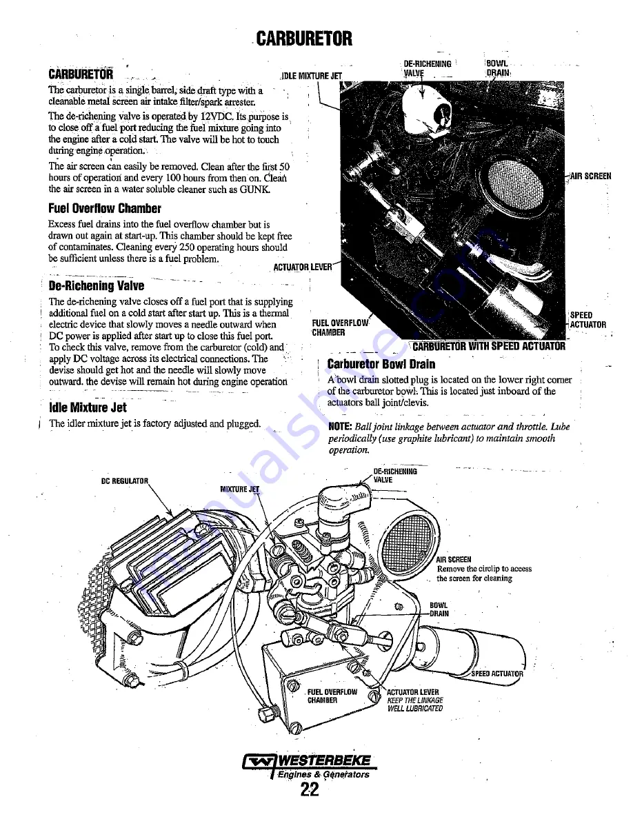 Westerbeke 3.0KW BCG Operator'S Manual Download Page 29