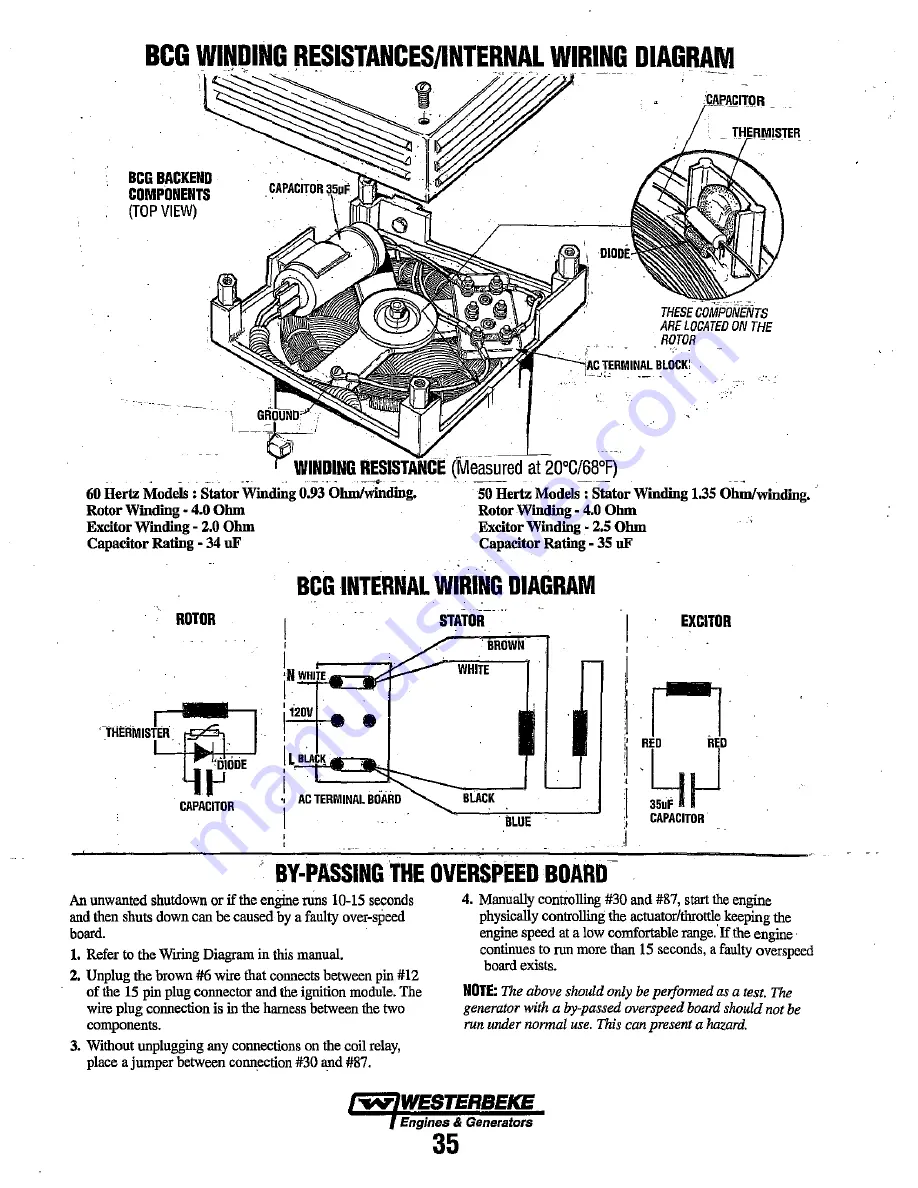 Westerbeke 3.0KW BCG Operator'S Manual Download Page 42