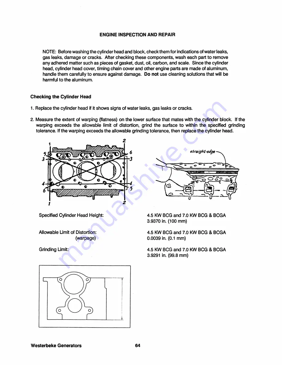 Westerbeke 3.5 KW BCG 50Hz Скачать руководство пользователя страница 68