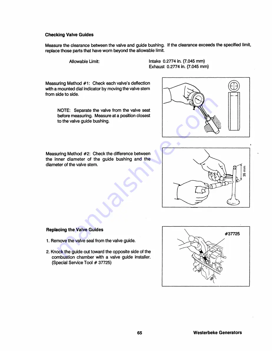 Westerbeke 3.5 KW BCG 50Hz Technical Manual Download Page 69