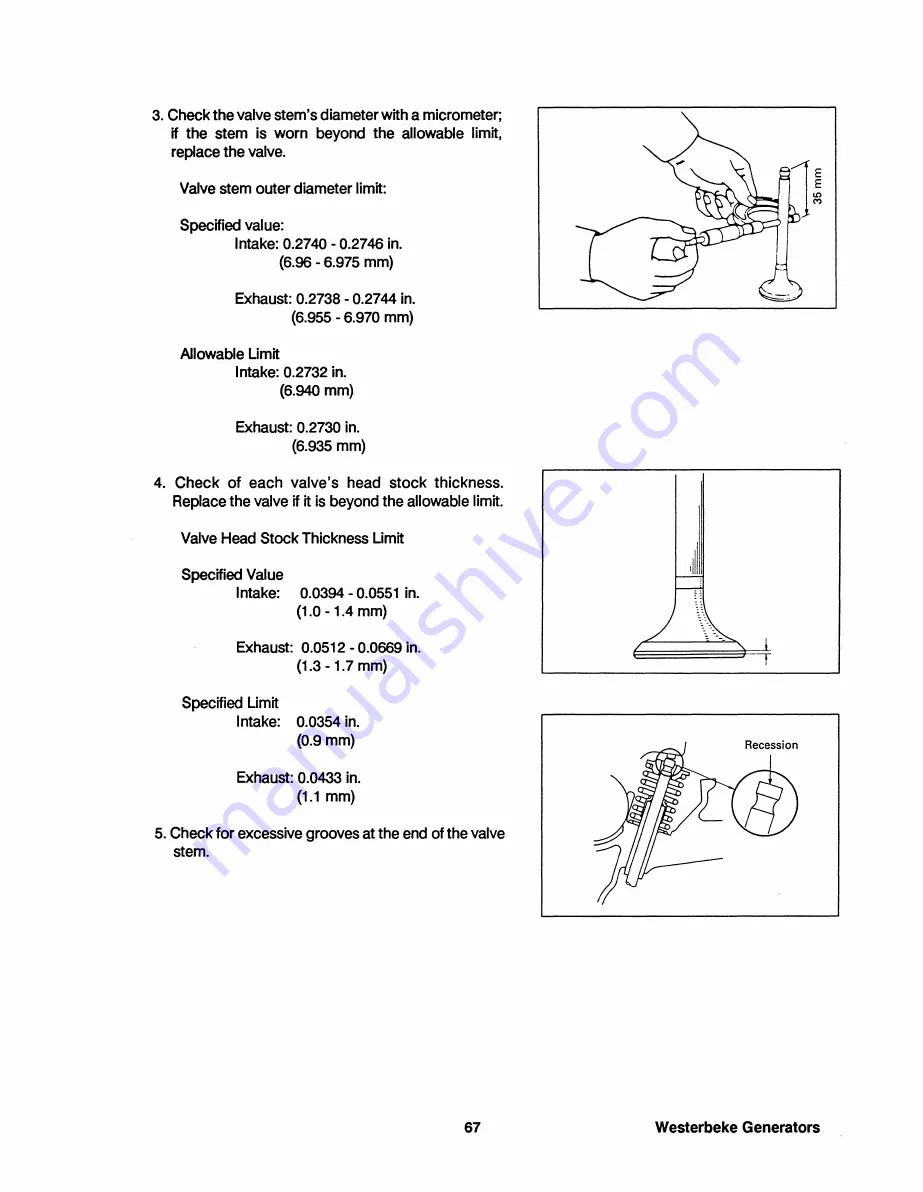 Westerbeke 3.5 KW BCG 50Hz Technical Manual Download Page 71