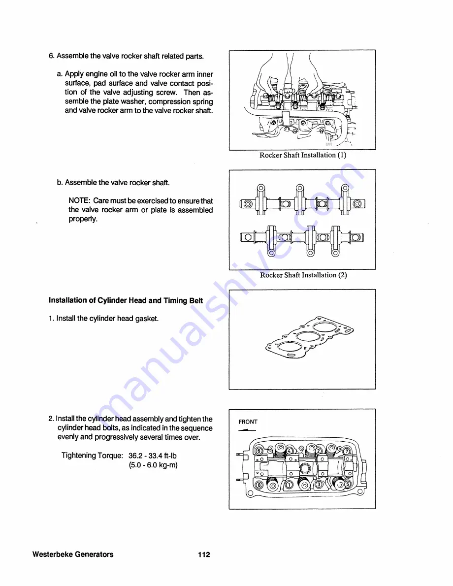 Westerbeke 3.5 KW BCG 50Hz Technical Manual Download Page 116