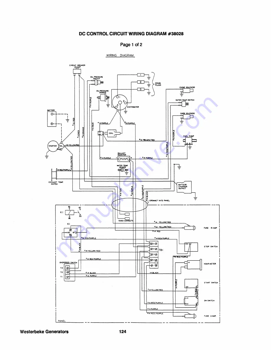 Westerbeke 3.5 KW BCG 50Hz Technical Manual Download Page 128