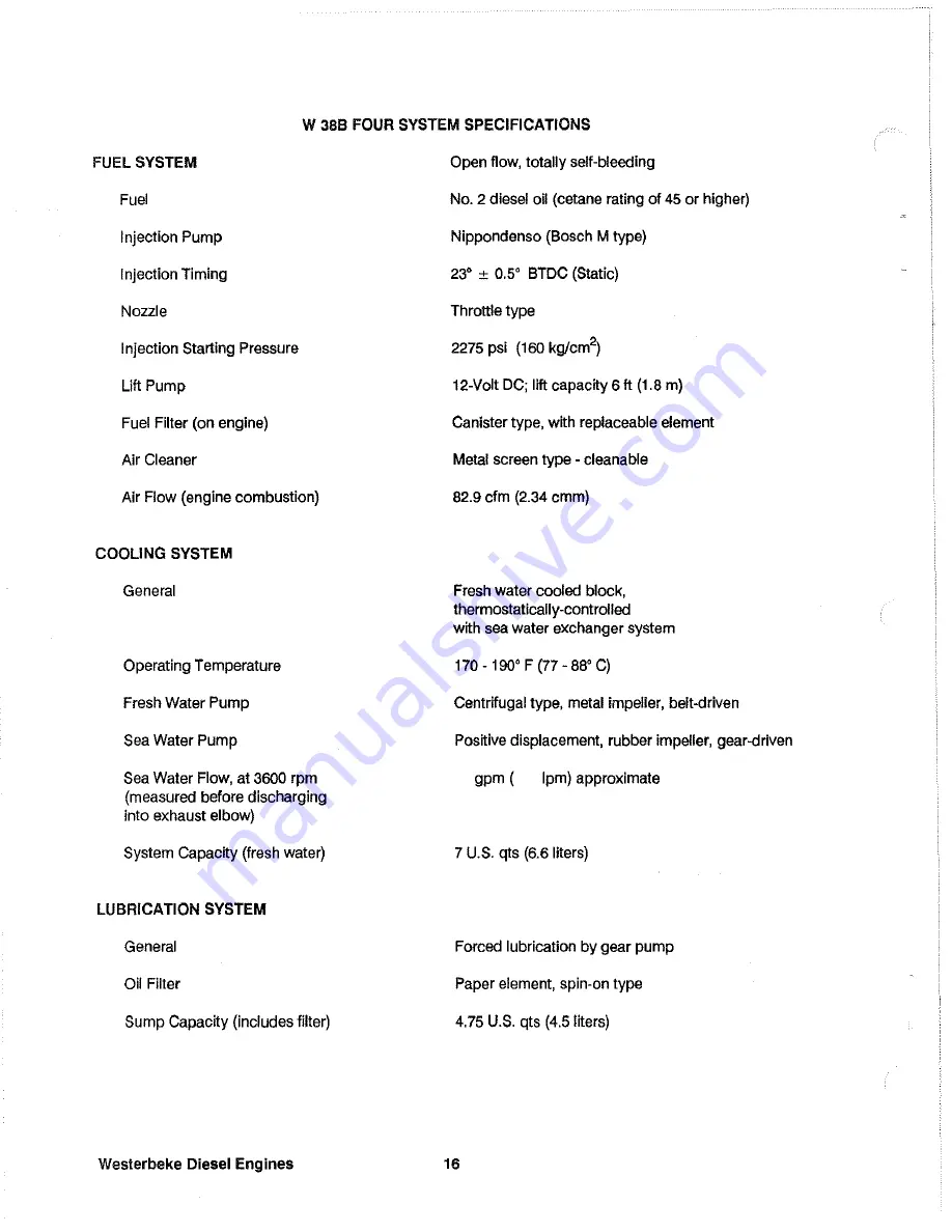 Westerbeke 35B THREE Operator'S Manual Download Page 18