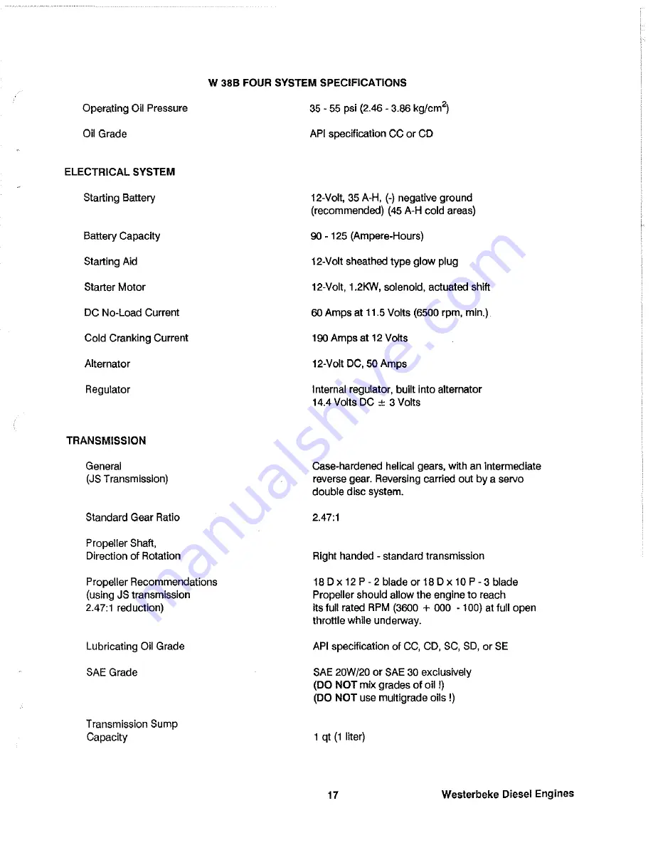 Westerbeke 35B THREE Operator'S Manual Download Page 19