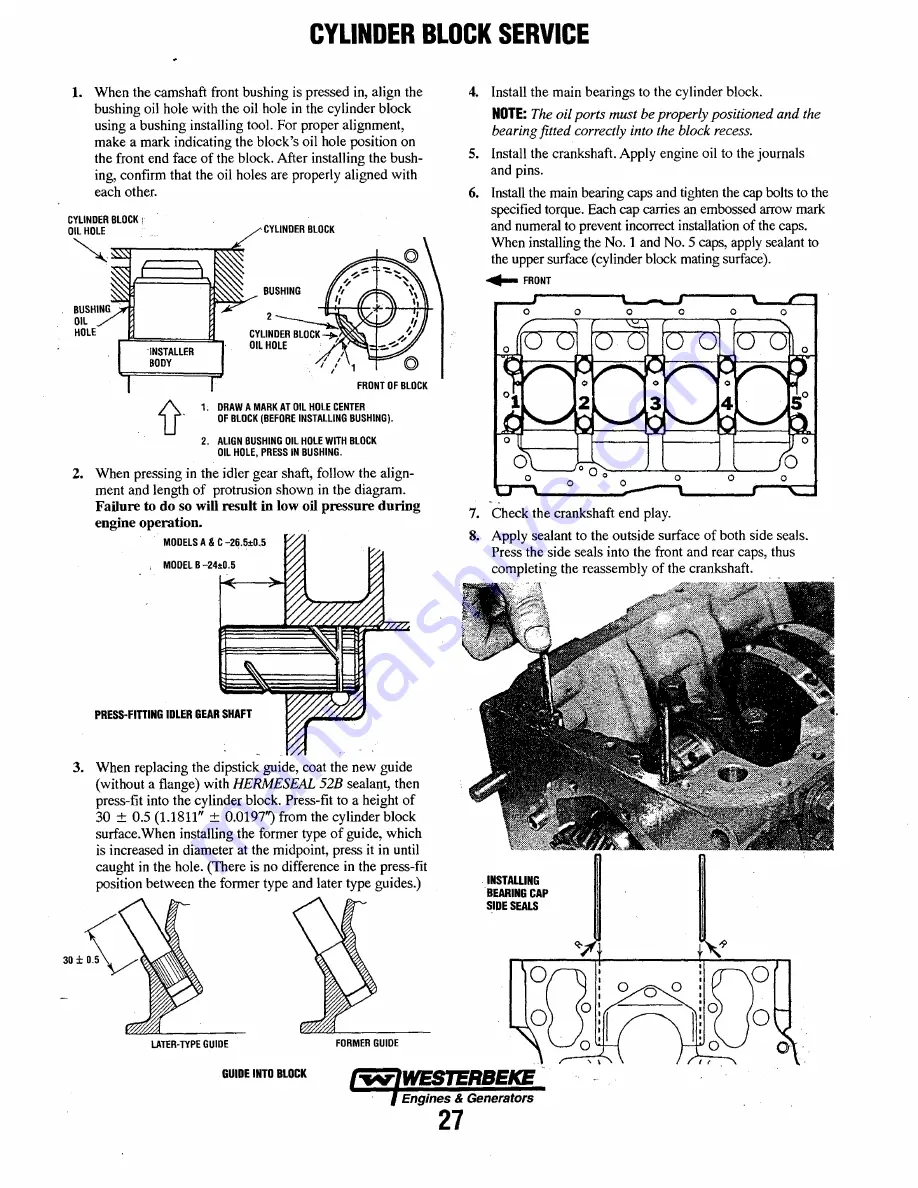 Westerbeke 38B FOUR Service Manual Download Page 33