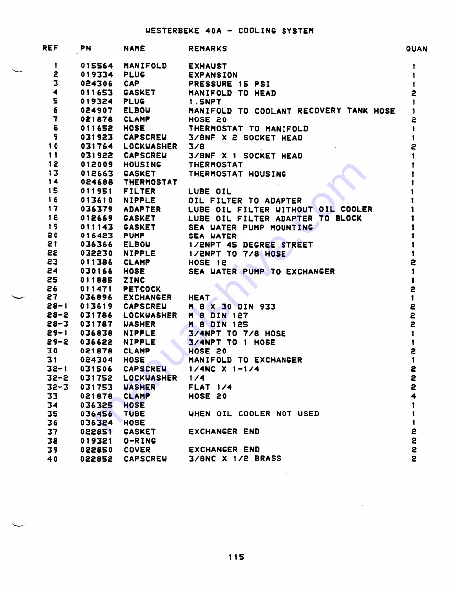 Westerbeke 40NA Operator'S Manual Download Page 91