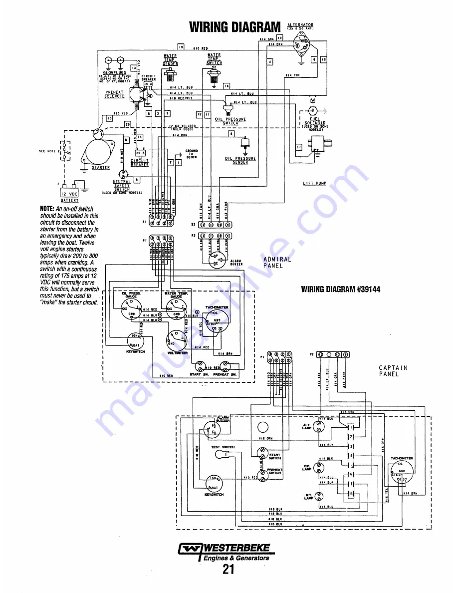 Westerbeke 65A-FOUR Operator'S Manual Download Page 27