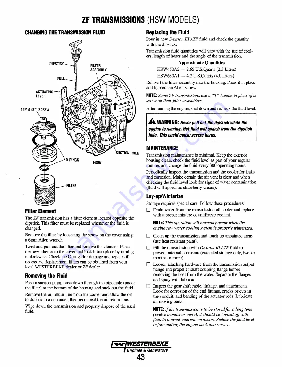 Westerbeke 65A-FOUR Operator'S Manual Download Page 49