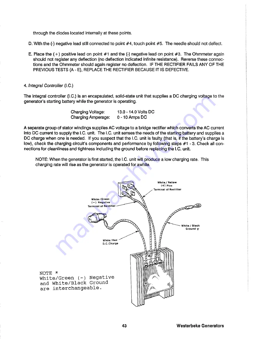 Westerbeke BCG4.0KW Operator'S Manual Download Page 46