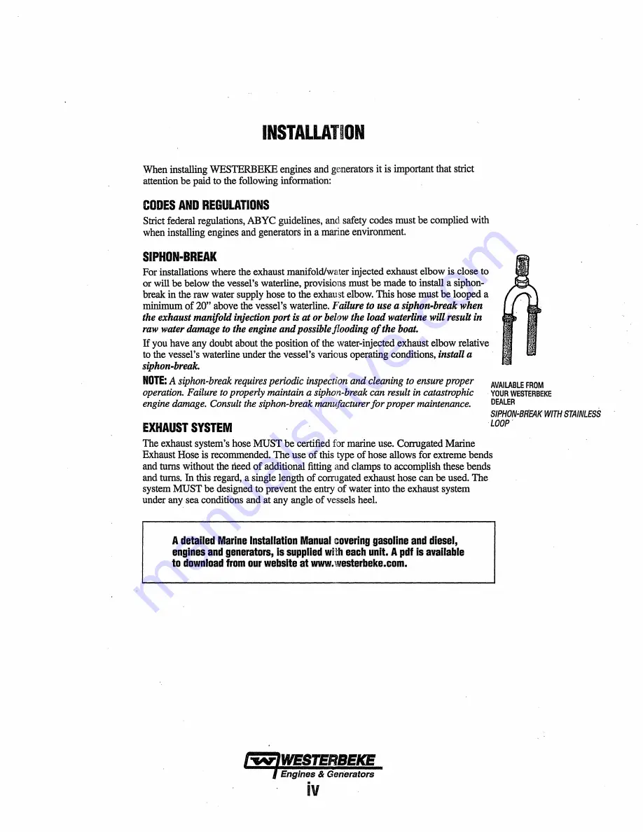 Westerbeke W 42B Operator'S Manual Download Page 6