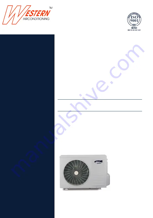 Western Airconditioning SKOV2-18 User And Installation Manual Download Page 1