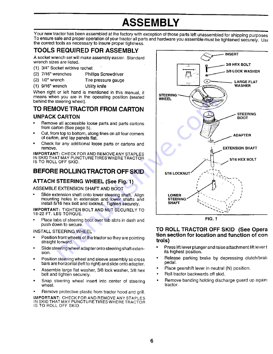 Western Auto AYP7167A79 Operation And Service Instructions Manual Download Page 6