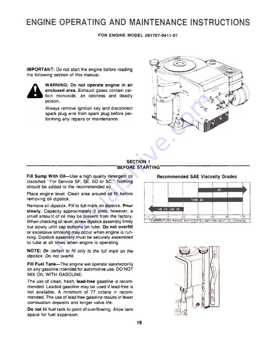 Western Auto MTD7122B09 Operation And Service Instructions Manual Download Page 19