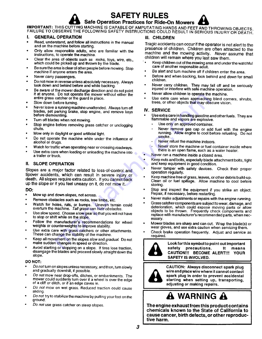 Western Auto Western Auto 917.259930 Operation and Скачать руководство пользователя страница 3