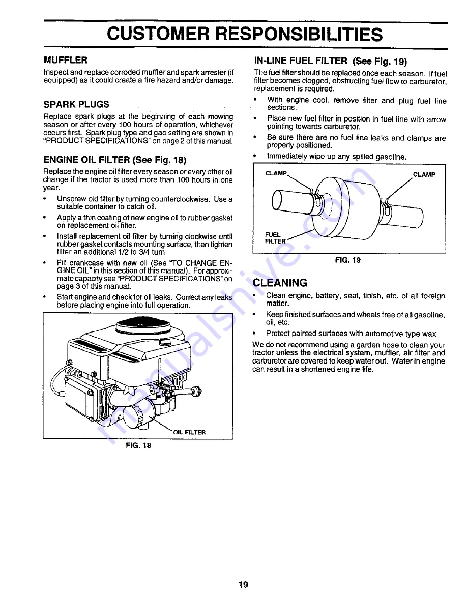 Western Auto Western Auto 917.259930 Operation and Operation And Service Instructions Manual Download Page 19