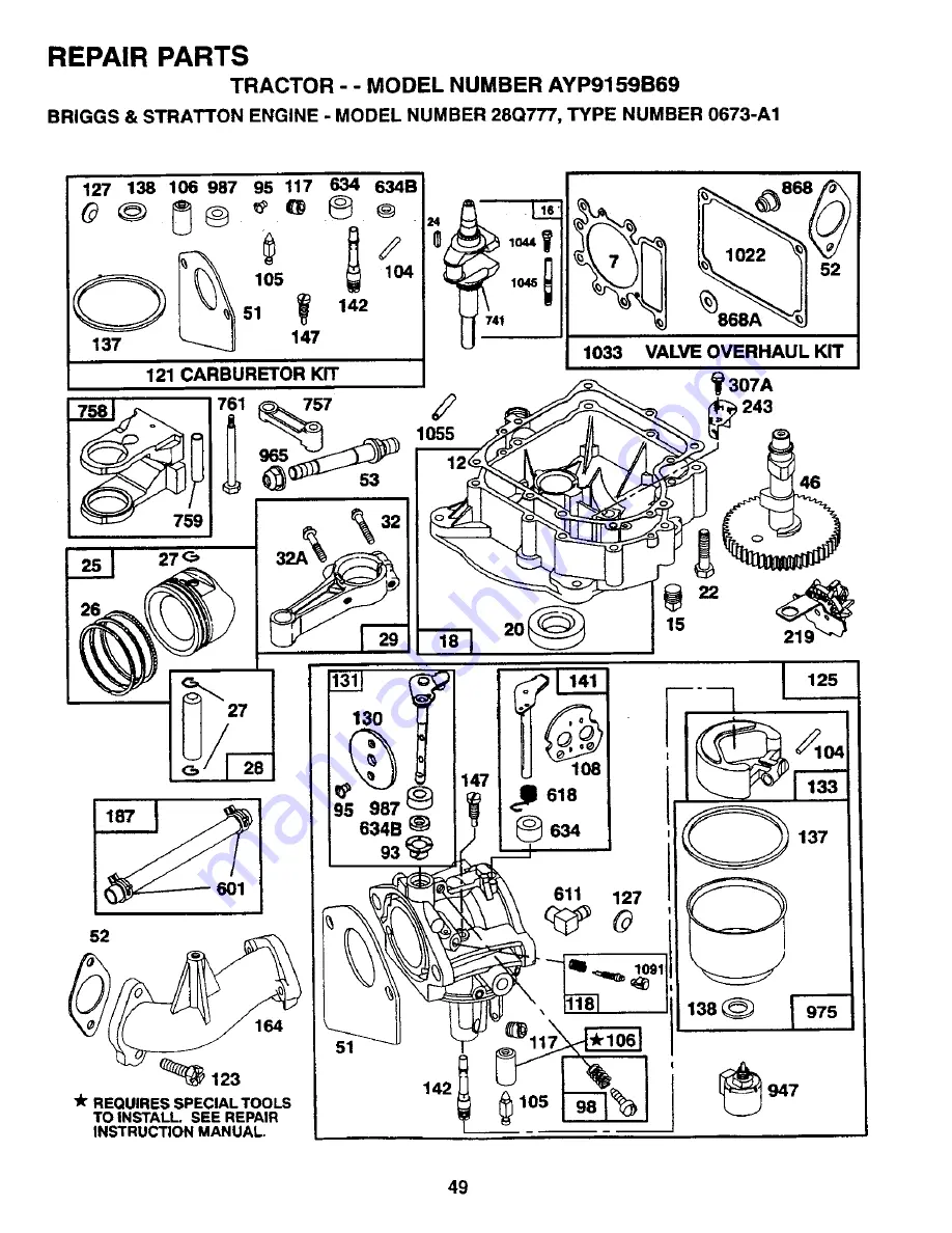 Western Auto Western Auto 917.259930 Operation and Operation And Service Instructions Manual Download Page 49