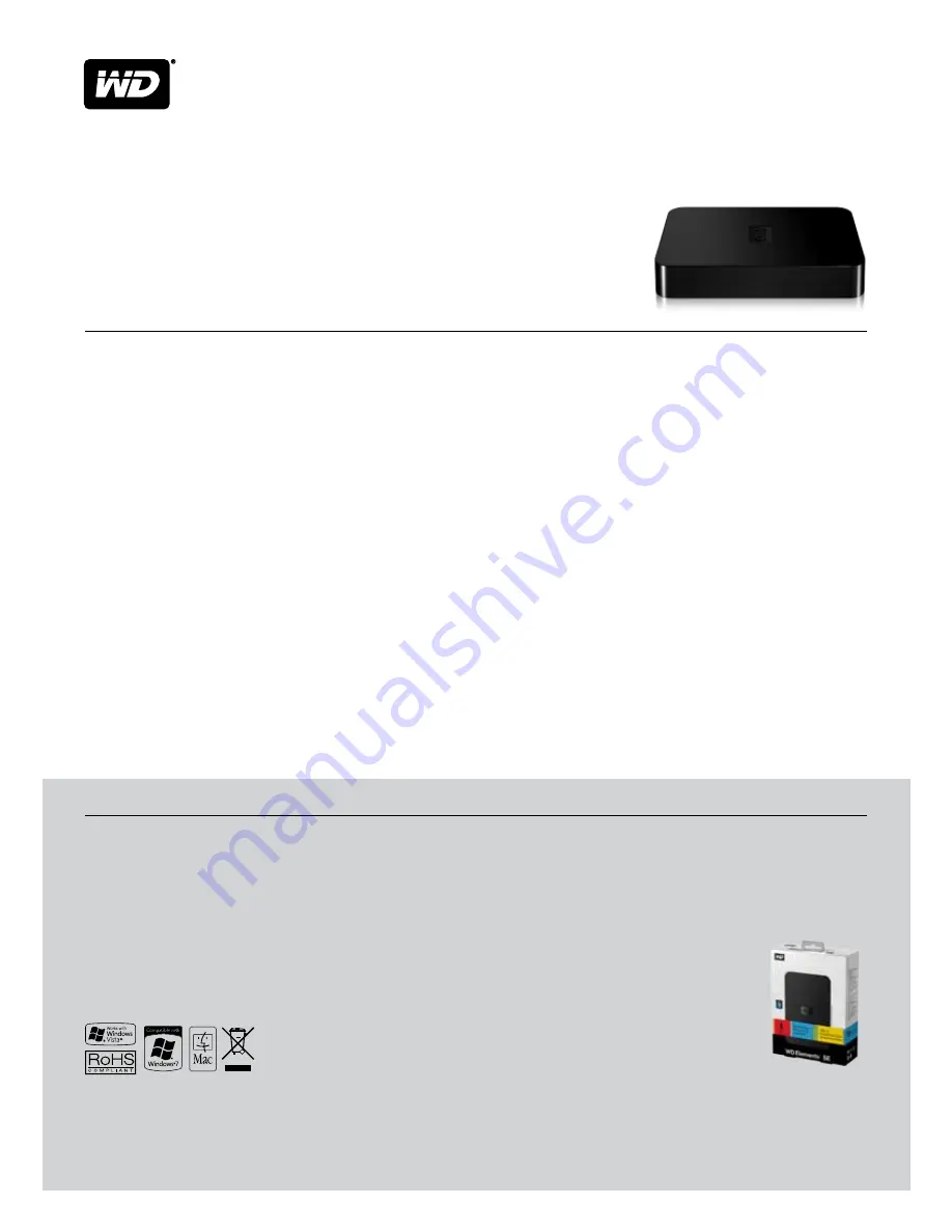 Western Digital WDBAAU0010HBK - Elements Desktop Specifications Download Page 2