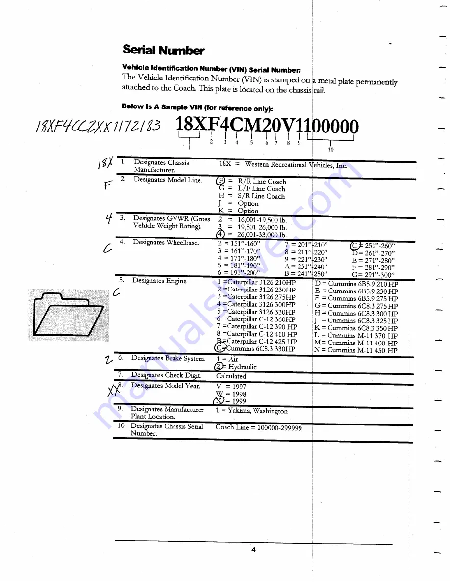 Western Recreational Vehicle 1999 Alpine Coach Скачать руководство пользователя страница 8