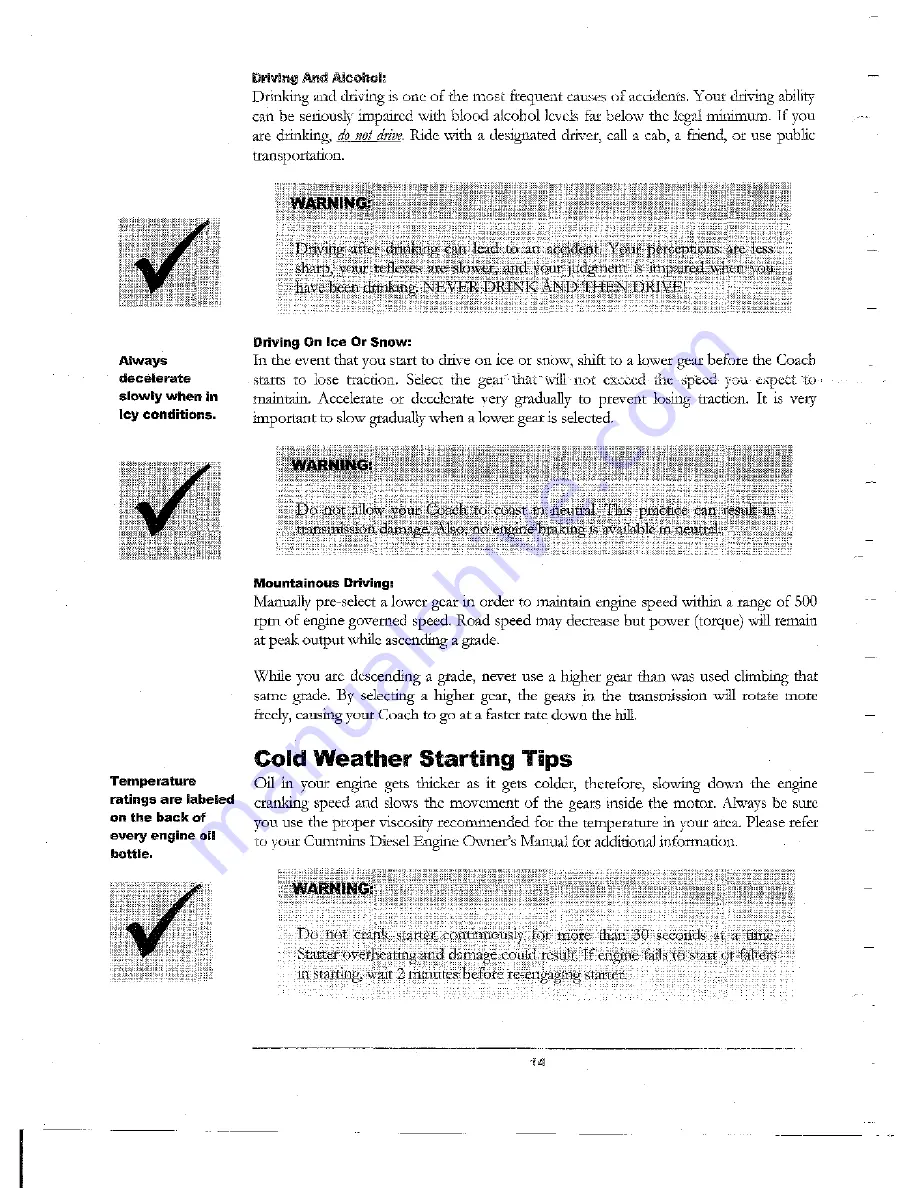 Western Recreational Vehicles 2005 Alpine Coach Owner'S Manual Download Page 22