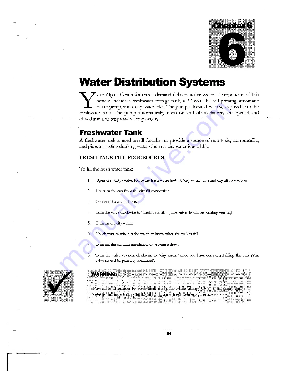 Western Recreational Vehicles 2005 Alpine Coach Owner'S Manual Download Page 60