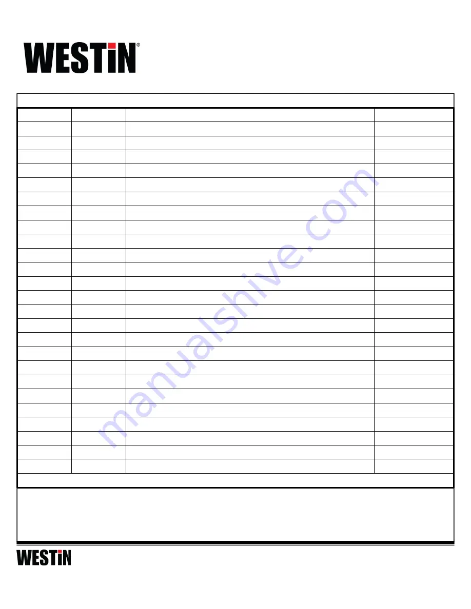 Westin 58-41045 Installation Instructions Manual Download Page 1