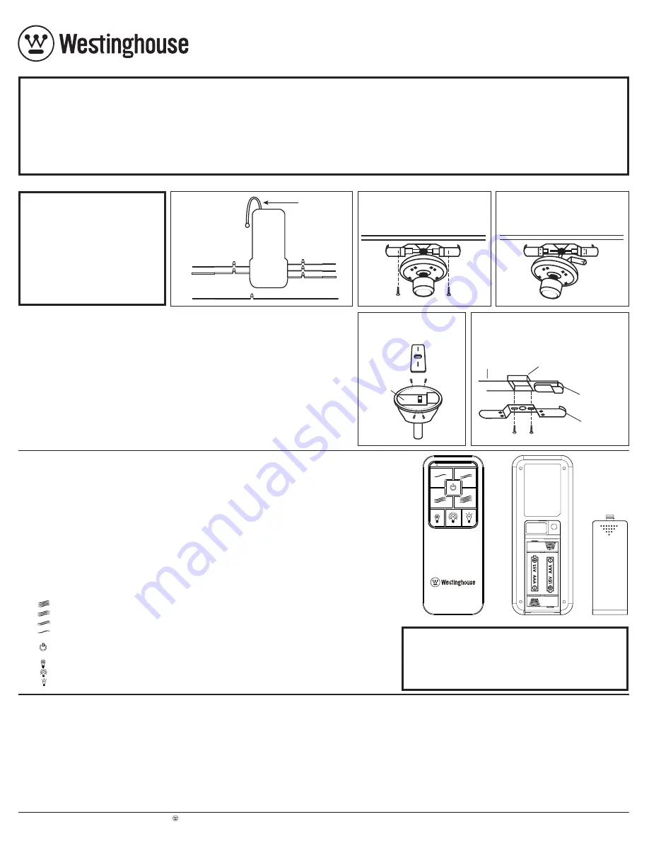 Westinghouse 77879 Installation & Operating Instructions Download Page 2