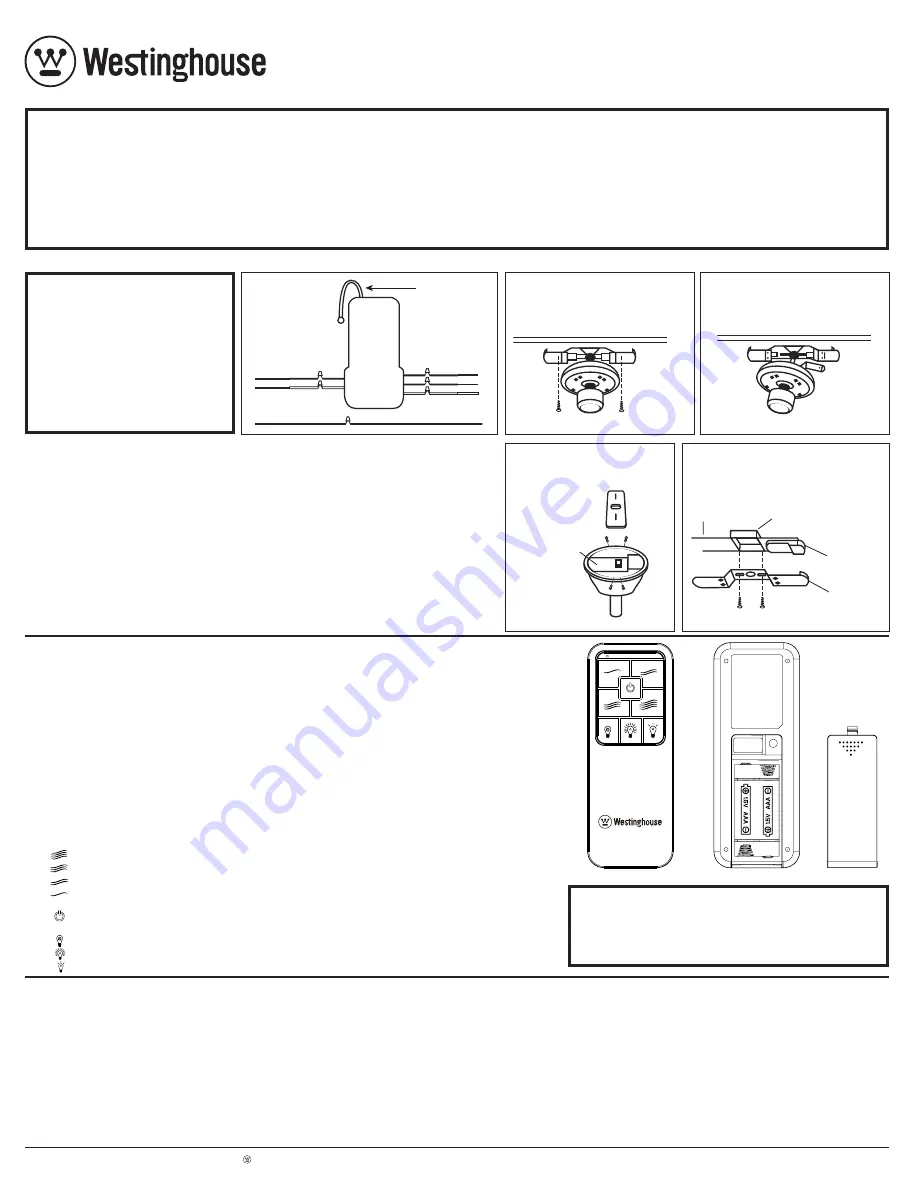 Westinghouse 77879 Installation & Operating Instructions Download Page 3