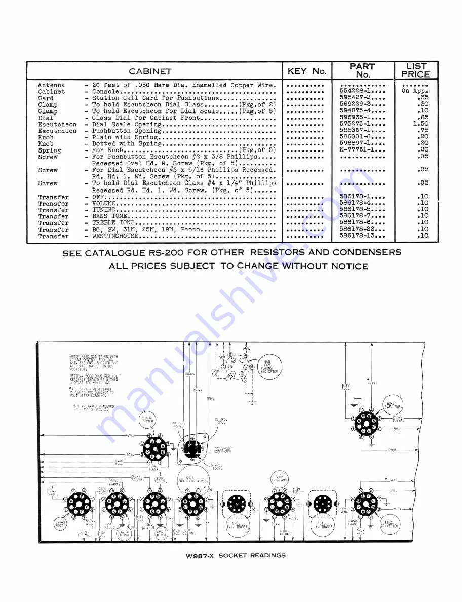 Westinghouse 987-X Service Manual Download Page 7