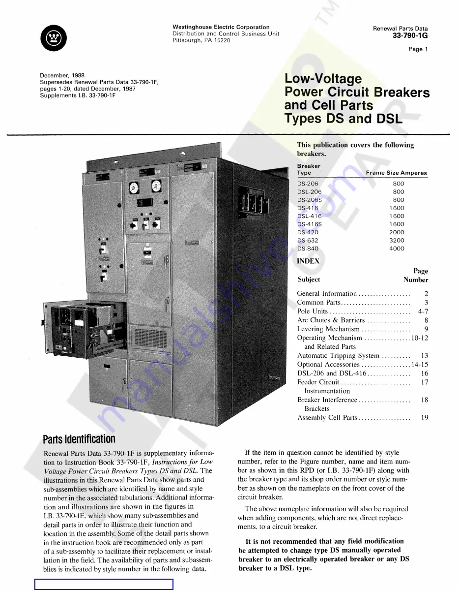 Westinghouse DS-206 Скачать руководство пользователя страница 1