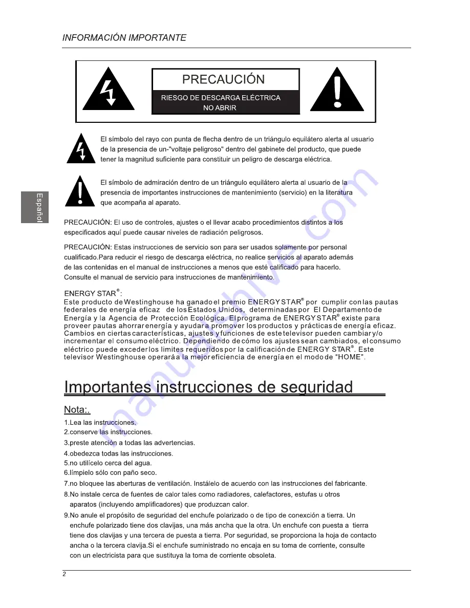 Westinghouse DWM40F1D1 Скачать руководство пользователя страница 72