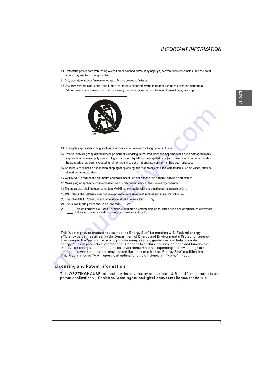 Westinghouse DWM48F1Y1 User Manual Download Page 4