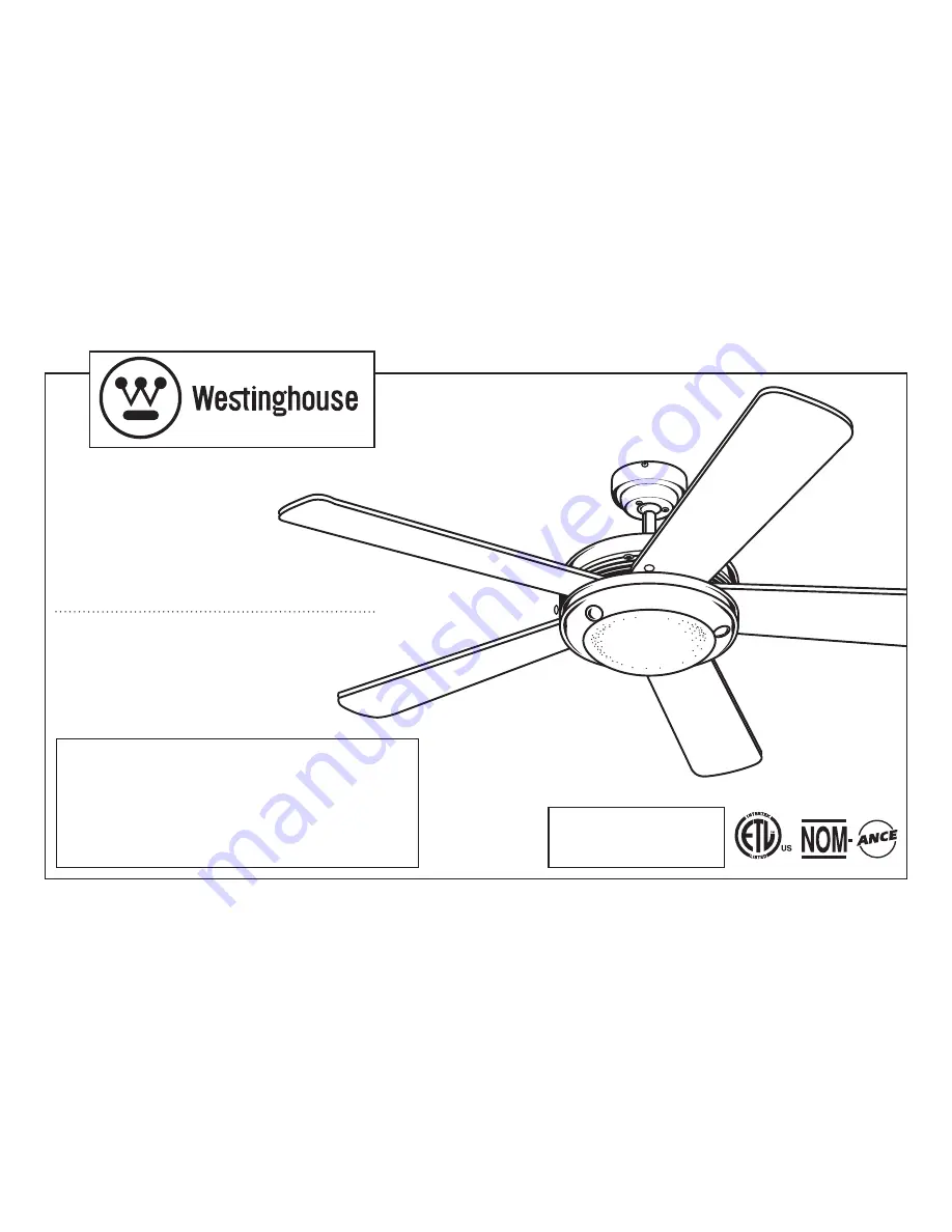 Westinghouse ETL-ES-Comet-WH09 Owner'S Manual Download Page 1