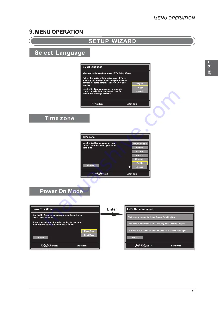 Westinghouse EU40F1G1 User Manual Download Page 17