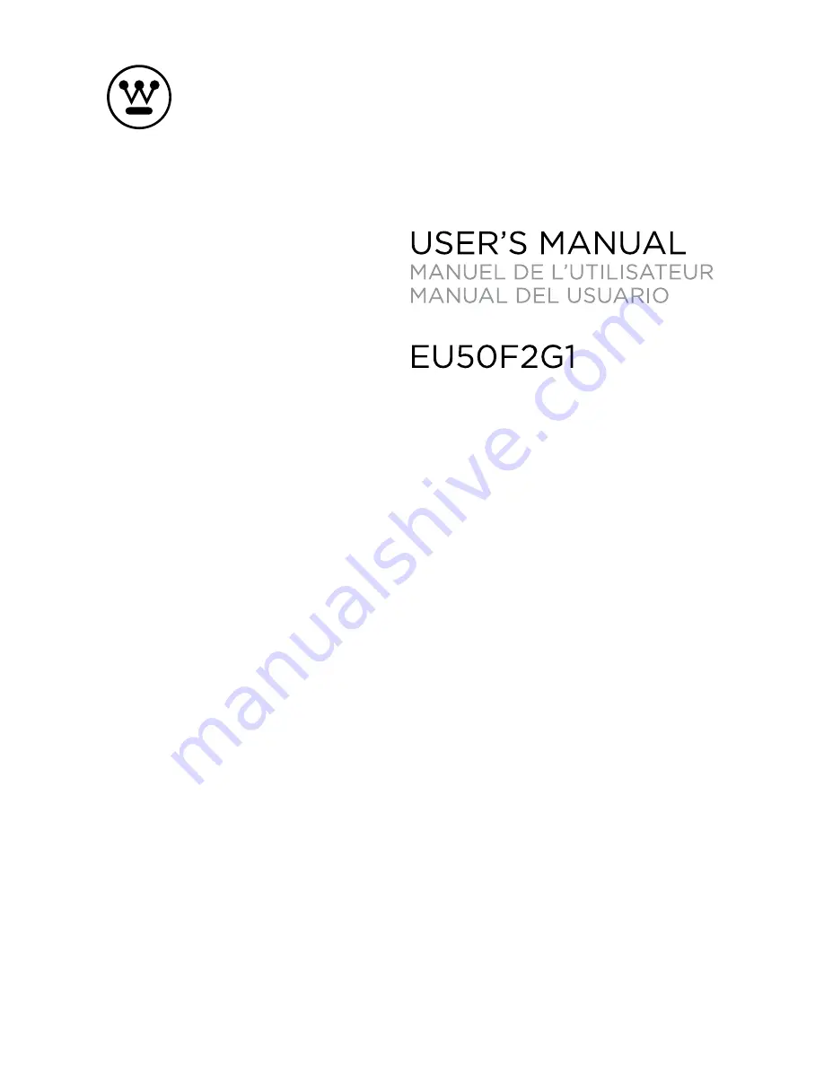 Westinghouse EU50F2G1 Скачать руководство пользователя страница 1