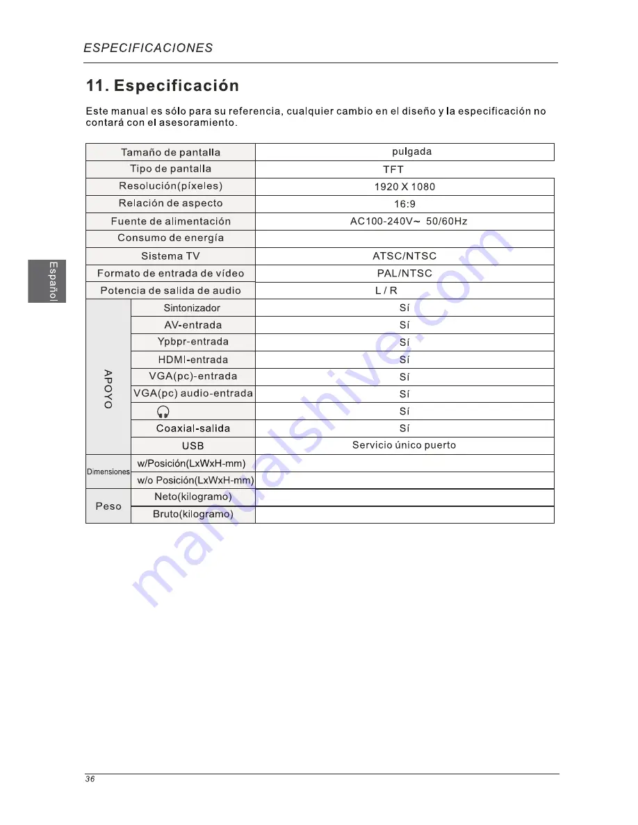 Westinghouse LD2240 Скачать руководство пользователя страница 110