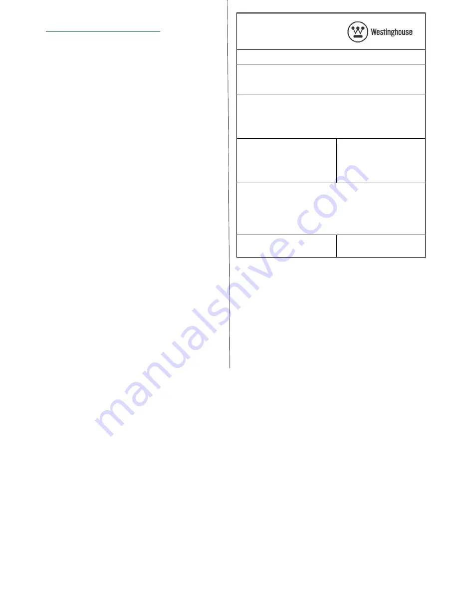 Westinghouse MC45B3A-DR Use & Care Manual Download Page 3