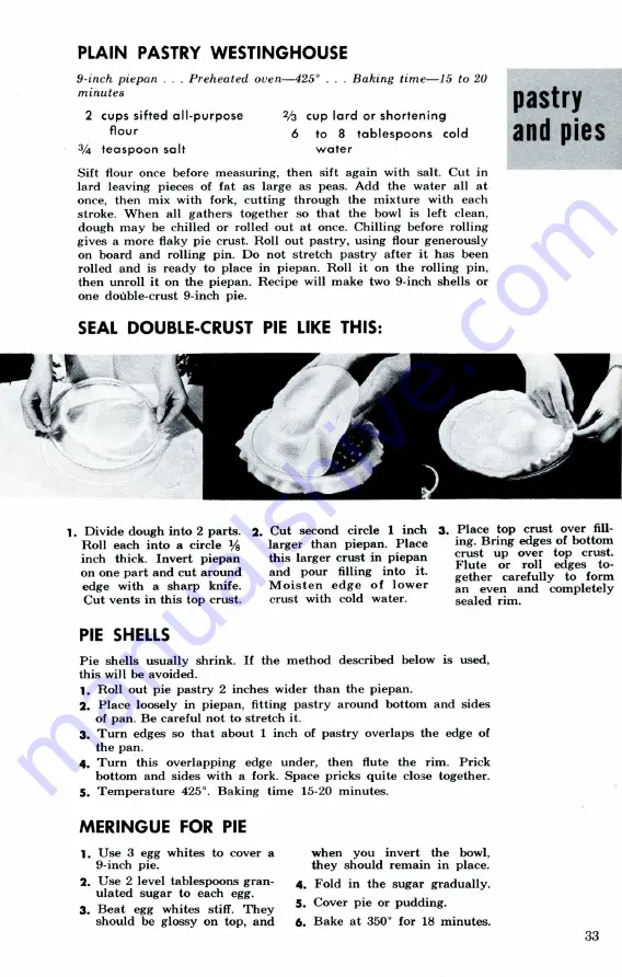 Westinghouse OAB21 Care & Use Manual Download Page 33