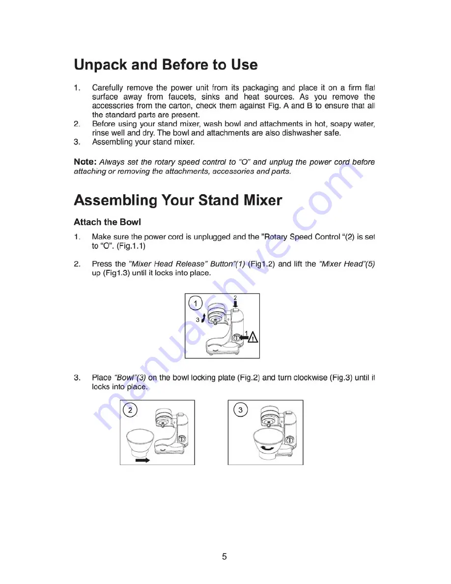 Westinghouse SA 61950 Operation & Instruction Manual Download Page 5