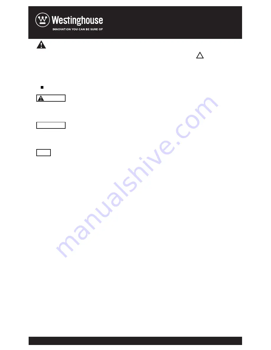 Westinghouse TR18346 Скачать руководство пользователя страница 2