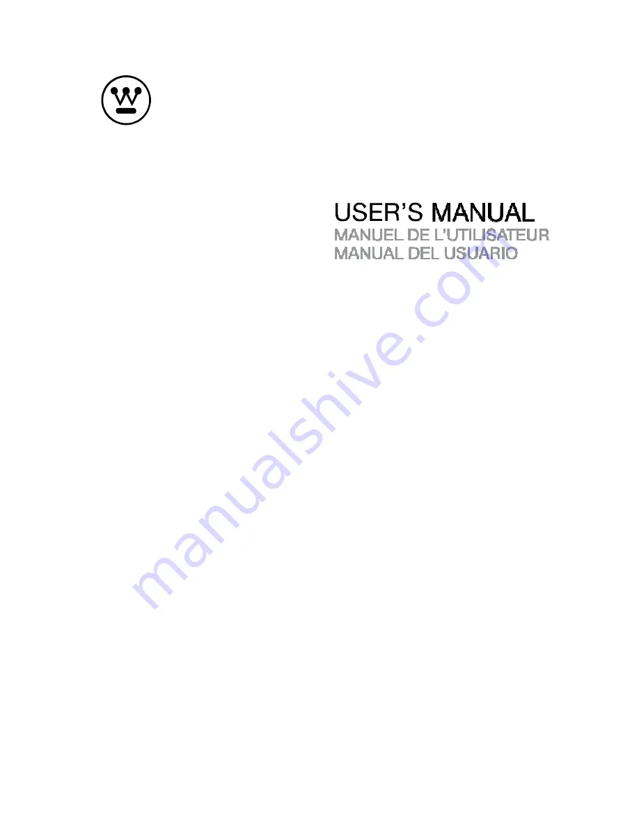 Westinghouse UW39T7HW Скачать руководство пользователя страница 1